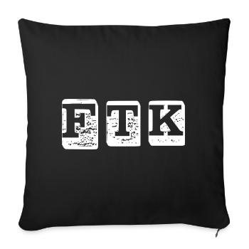 FTK - Sofa pillowcase 17,3'' x 17,3'' (45 x 45 cm) - black - Front