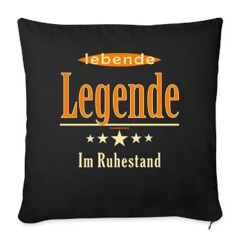 BD - lebende Legende im Ruhestand - 5 Sterne - Sofakissenbezug 45 x 45 cm - Schwarz - Vorne