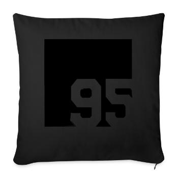 1995 vintage born birthday 95s gift - Sofa pillowcase 17,3'' x 17,3'' (45 x 45 cm) - black - Front