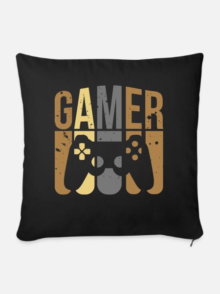 Gamer - Sofakissenbezug 45 x 45 cm - Schwarz