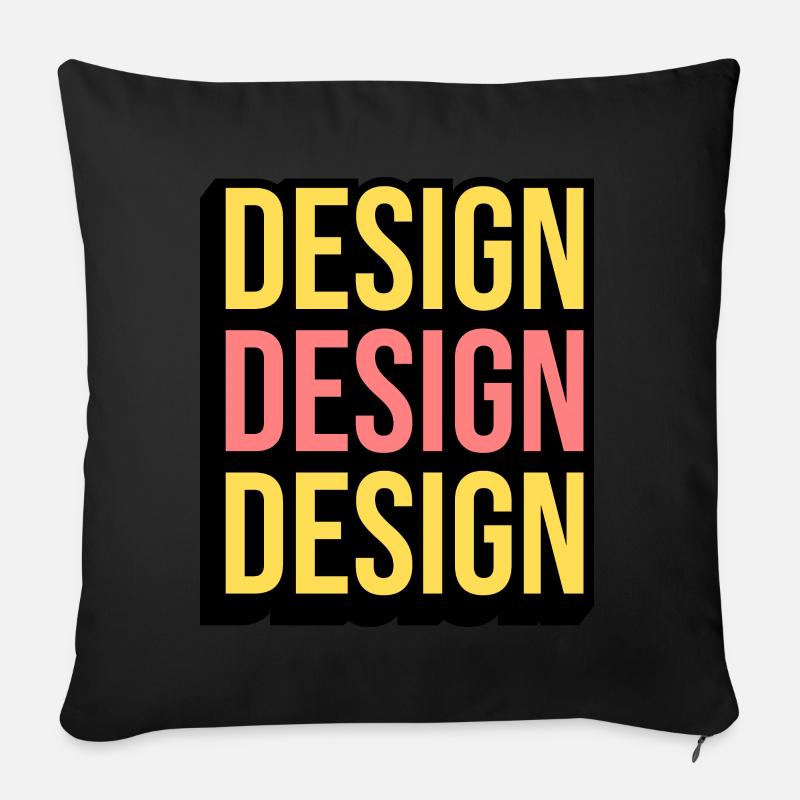 Cooles Design - Sofakissenbezug 45 x 45 cm - Schwarz