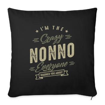 Crazy Nonno - Sofa pillowcase 17,3'' x 17,3'' (45 x 45 cm) - black - Front