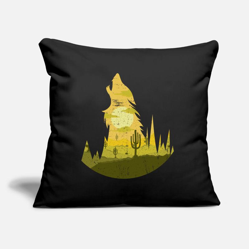 Howling wolf at full moon | Pack moon gift Sofa pillowcase 17,3'' x 17,3'' (45 x 45 cm)