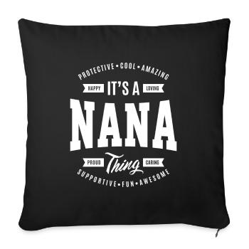 Nana Thing - Sofa pillowcase 17,3'' x 17,3'' (45 x 45 cm) - black - Front