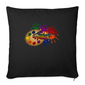Artist - Sofa pillowcase 17,3'' x 17,3'' (45 x 45 cm) - black - Front