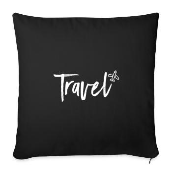 Voyage - Housse de coussin décorative 45 x 45 cm - noir - Devant