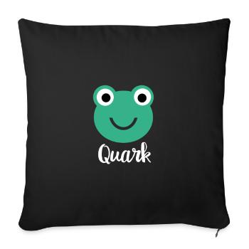 frog king kiss love gift fairy humor sweet - Sofa pillowcase 17,3'' x 17,3'' (45 x 45 cm) - black - Front