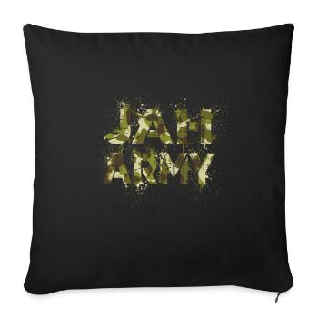 Reggae Riddim Jamaican Rastafari Jah Army Roots - Sofakissenbezug 45 x 45 cm - Schwarz - Vorne