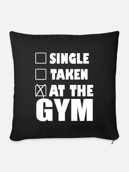 Gym - Sofakissenbezug 45 x 45 cm - Schwarz