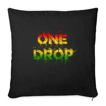 One Drop Reggae Riddim Music Jamaïque Roots Onedrop - Housse de coussin décorative 45 x 45 cm - noir - Devant