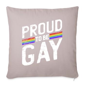 Gay Pride - Housse de coussin décorative 45 x 45 cm - taupe clair - Devant