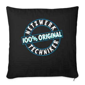 Netzwerktechniker Geschenk Geschenkidee Netzwerke - Sofakissenbezug 45 x 45 cm - Schwarz - Vorne