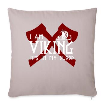 logo hache viking - Housse de coussin décorative 45 x 45 cm - taupe clair - Devant