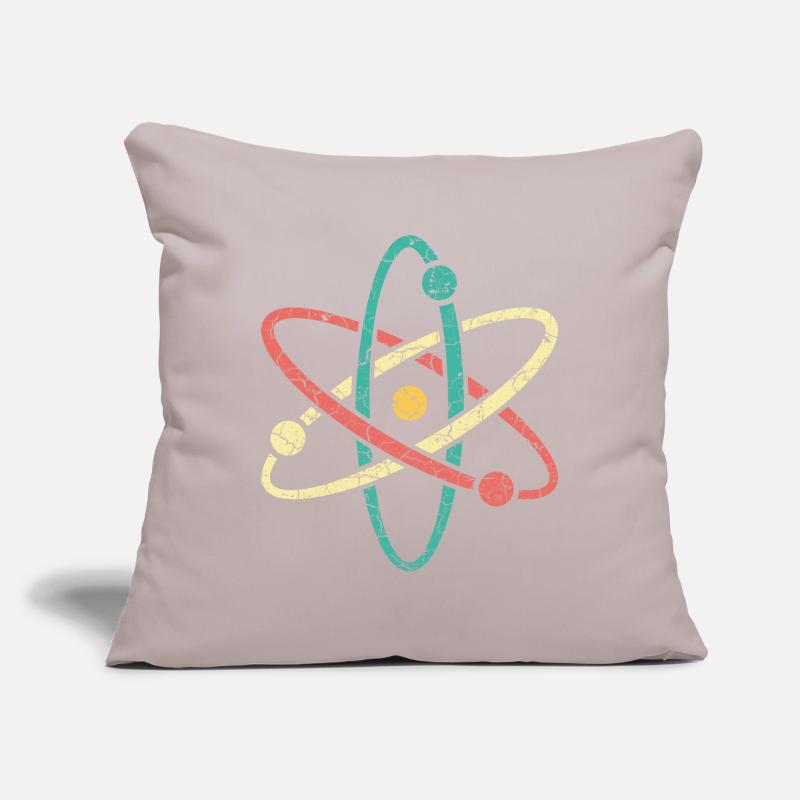 Cool atom in vintage style for nerds & students Sofa pillowcase 17,3'' x 17,3'' (45 x 45 cm)