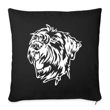 Tête de suceuse géante « Black Edition » - Housse de coussin décorative 45 x 45 cm - noir - Devant
