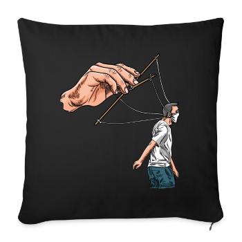 Anti Mask Duty Marionette Face Mask - Sofakissenbezug 45 x 45 cm - Schwarz - Vorne