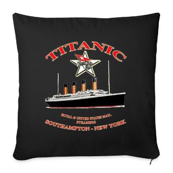 TITANIC STAR CREATION Louis RUNEMBERG © Adagp - Sofa pillowcase 17,3'' x 17,3'' (45 x 45 cm) - black - Front