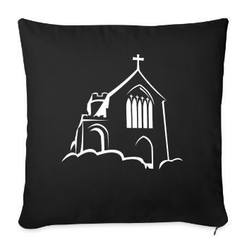 Église - Housse de coussin décorative 45 x 45 cm - noir - Devant