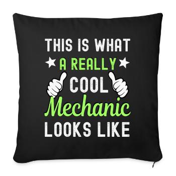 Mechanic Mechanic - Sofa pillowcase 17,3'' x 17,3'' (45 x 45 cm) - black - Front