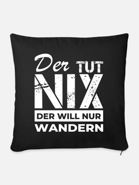Wanderer - Wandern - Sofakissenbezug 45 x 45 cm - Schwarz