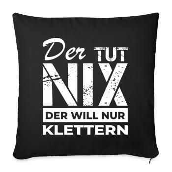 Kletterer - Klettern - Sofakissenbezug 45 x 45 cm - Schwarz - Vorne
