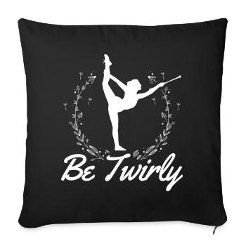 Rod turning sayings | Tambour Staff Dancer Gift - Sofa pillowcase 17,3'' x 17,3'' (45 x 45 cm) - black - Front