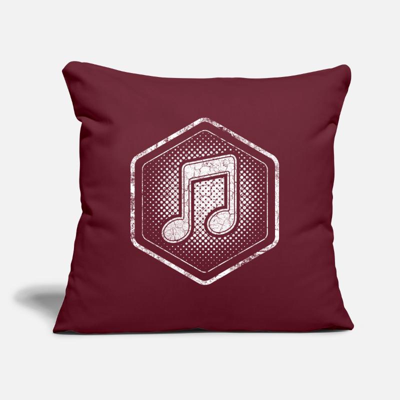 Music note Hexagon logo with cool effect Sofa pillowcase 17,3'' x 17,3'' (45 x 45 cm)