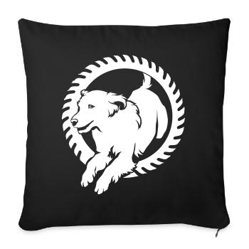 Golden Retriever "Black Edition" - Sofa pillowcase 17,3'' x 17,3'' (45 x 45 cm) - black - Front