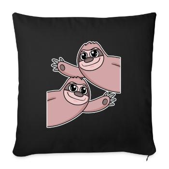 Paresseux paresseux - Housse de coussin décorative 45 x 45 cm - noir - Devant