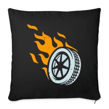 Le sport automobile est notre passion. - Housse de coussin décorative 45 x 45 cm - noir - Devant
