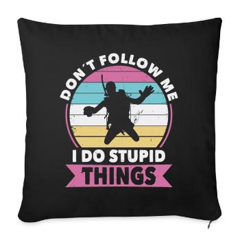 Do not follow Diver dives - Sofa pillowcase 17,3'' x 17,3'' (45 x 45 cm) - black - Front