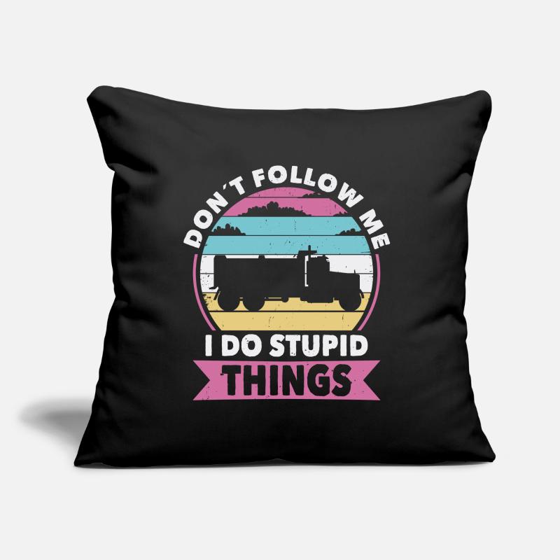 Nicht folgen Truckfahrer oder Truckerin Sofakissenbezug 45 x 45 cm