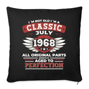 54th Birthday Born 1968 July Gifts Men - Sofa pillowcase 17,3'' x 17,3'' (45 x 45 cm) - black - Front
