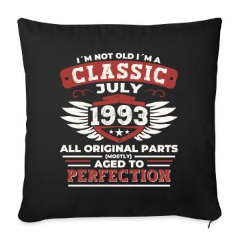 29ème anniversaire Né 1993 Juillet Cadeaux Hommes - Housse de coussin décorative 45 x 45 cm - noir - Devant