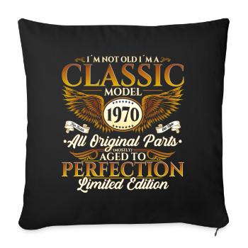 Born in 1970 Classic Birthday Gift Men - Sofa pillowcase 17,3'' x 17,3'' (45 x 45 cm) - black - Front