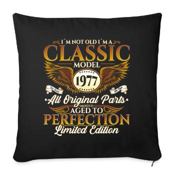 Born in 1977 Classic Birthday Gift Men - Sofa pillowcase 17,3'' x 17,3'' (45 x 45 cm) - black - Front
