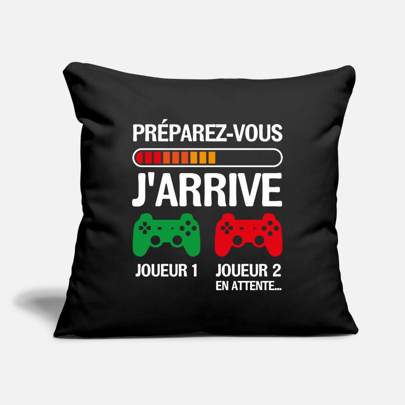 Préparez-vous j'arrive Housse de coussin décorative 45 x 45 cm