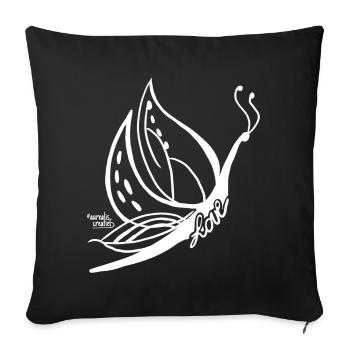 Butterfly Love - Animals - Sofa pillowcase 17,3'' x 17,3'' (45 x 45 cm) - black - Front