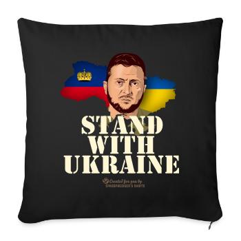 Ukraine Liechtenstein T-Shirt Design - Sofakissenbezug 45 x 45 cm - Schwarz - Vorne