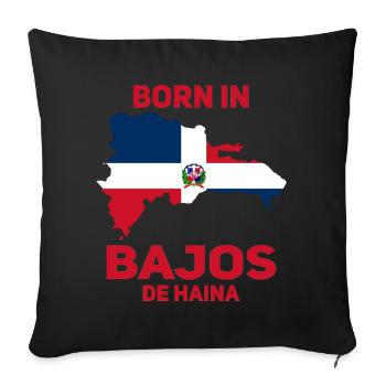 Bajos De Haina République dominicaine - Housse de coussin décorative 45 x 45 cm - noir - Devant