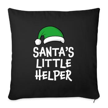 Santa's Little Helper - Sofa pillowcase 17,3'' x 17,3'' (45 x 45 cm) - black - Front