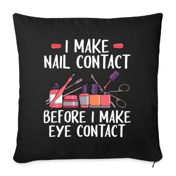 Ongles - Housse de coussin décorative 45 x 45 cm - noir - Devant