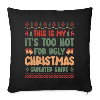 To do or not, there is no attempt - Sofa pillowcase 17,3'' x 17,3'' (45 x 45 cm) - black - Front