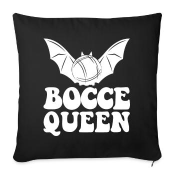 Bocce Queen Boules Bal Halloween Costume Boule - Housse de coussin décorative 45 x 45 cm - noir - Devant