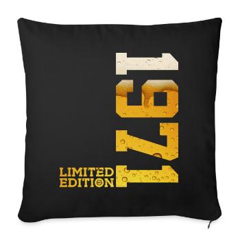 BIÈRE ÉDITION LIMITÉE 1971 55E ANNIVERSAIRE - Housse de coussin décorative 45 x 45 cm - noir - Devant