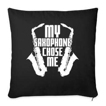 Jazz Saxophone - Housse de coussin décorative 45 x 45 cm - noir - Devant