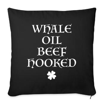 Walöl Rindfleisch Haken - Sofakissenbezug 45 x 45 cm - Schwarz - Vorne