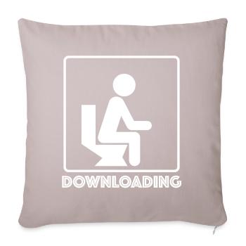 Downloading | Streaming, Computer Science, Gamer - Sofa pillowcase 17,3'' x 17,3'' (45 x 45 cm) - light taupe - Front