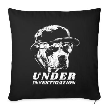 Pitbull - Under Investigation - Sofa pillowcase 17,3'' x 17,3'' (45 x 45 cm) - black - Front