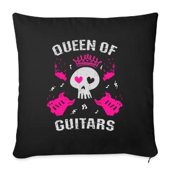 Queen of Guitars - Sofa pillowcase 17,3'' x 17,3'' (45 x 45 cm) - black - Front